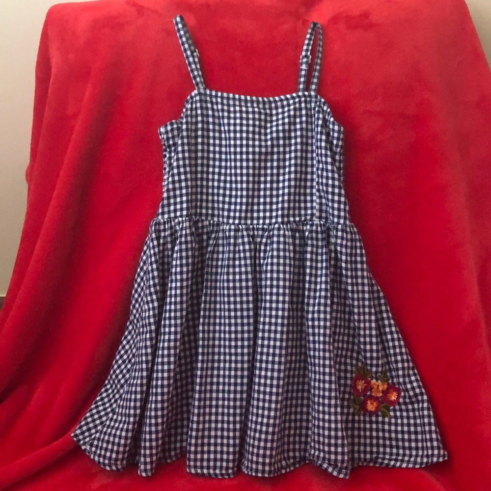 CRB dress checkered blue